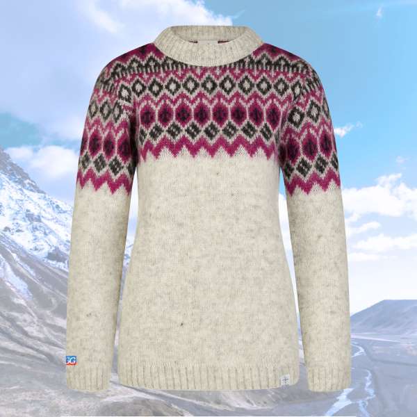 Pulli Islandwolle Kidka Brombeer